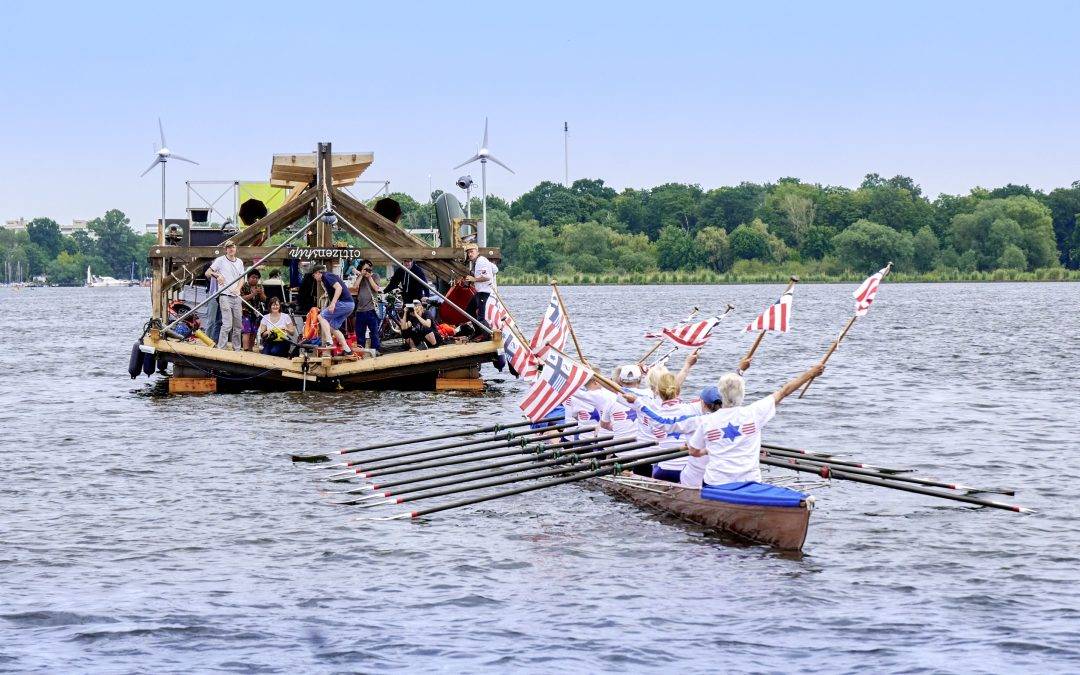 Wenn ein Dach auf der Havel schwimmt